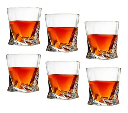 Produktbild: kumini 6er Set, Whiskeyglas, Trinkglas, Glas, Schnapsglas, Scotchglas, Burbonglas, Kristallglas, old fashioned, 300ml