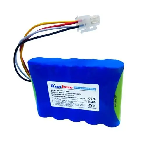 Produktbild: Kunbow 3400mAh Mähroboter akku,Ersatzakku für Husqvarna Automower 310,315,5848228-01,5848228-02,5848528-01, 5895862-01,Kompatible mit Gardena Sileno R100Li,R130Li,R160Li Rasenroboter. (18.5V/62.9Wh)