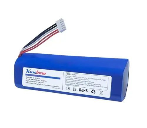 Produktbild: kunbow Li-ion akku,Ersatzakku für Ecovacs Deebot Ozmo 950 DX9G, Deebot T20 Omni, Deebot X1, Deebot T8 Pure, T8+, Deebot T9, Deebot T10, Deebot T5 Home Cleaner Heimroboter.(14.4V/5200mAh)