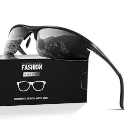 Produktbild: kunchu Sonnenbrille-Herren-Al-Mg-Metallrahmen-Polarisiert-Fahrradbrille-Sportbrille-Fahrerbrille- Ultraleichte-UV400-Schut- Freien