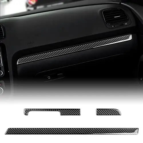 Produktbild: KUNGKIC Kohlefaser Mittelkonsole Armaturenbrettverkleidung Dekorative Aufkleber Auto Innenraum Zubehör Kompatibel mit Volkswagen Scirocco 2009 2010 2011 2012 2013 2014 Dashboard Trim