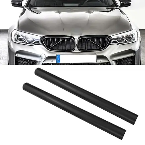 Produktbild: KUNIO 2PCS Frontgrill Streifen Passt für BMW Streifen für Kühlergrill G01 C02 G05 G06 G07 G30 G38 G32 Frontgrill Einsatz Streifen Kühlergrill Zierleiste Zubehör Schwarz