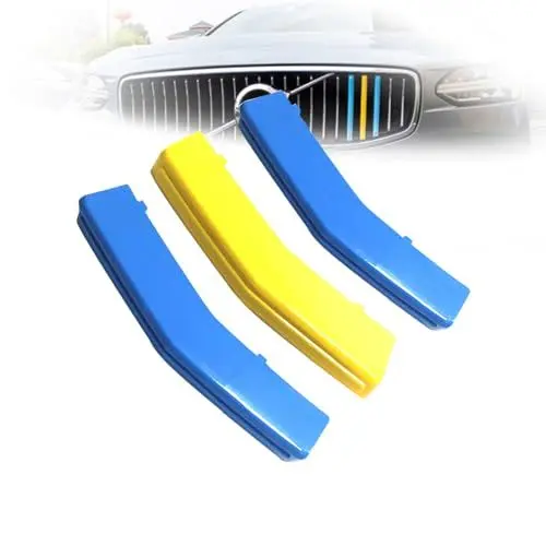 Produktbild: KUNIO 3PCS Frontgrill Streifen passt für Volvo S60L 2013-2019 Kühlergrill Frontgrill Einsatz Streifen Zierleisten Schutz Auto Zubehör B