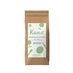 Produktbild: Kuno Spülmaschinentabs - 120 Tabs - Biologisch abbaubar und ohne Plastik - Effektive Reinigung - Frischer Lemongrass Duft (1er Pack, 120, stück)