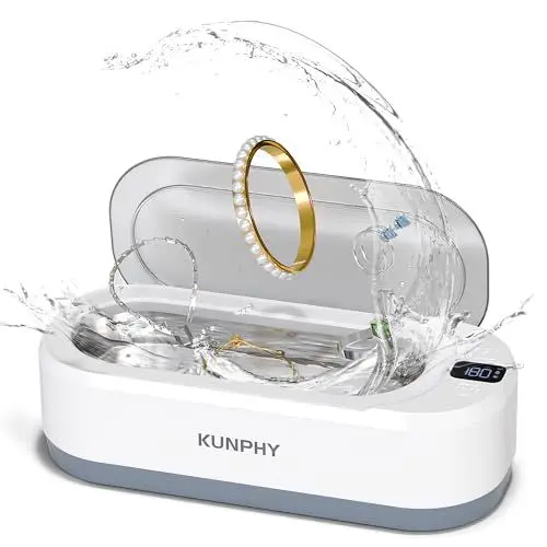 Produktbild: Upgraded Ultraschallreinigungsgerät, Ultraschallreiniger 48KHz 350ml, Ultraschallgerät Ultrasonic Cleaner für Brillen Schmuck