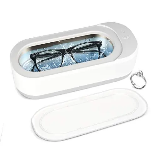 Produktbild: Ultraschallreinigungsgerät Brille, Ultraschallreiniger 350ml 46KHz, Ultraschallgerät Ultrasonic Cleaner für Brillen Schmuck Uhren Zahnschiene Zahnprothesen Kontaktlinsen Glasses Jewelry Aligner