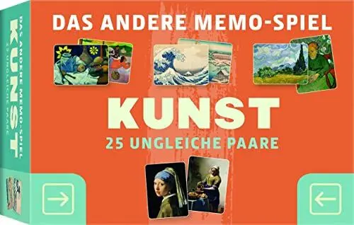 Produktbild: Kunst - das Andere Memo-Spiel. 25 Ungleiche Paare: 25 ungleiche Paare - Box mit 50 Karten