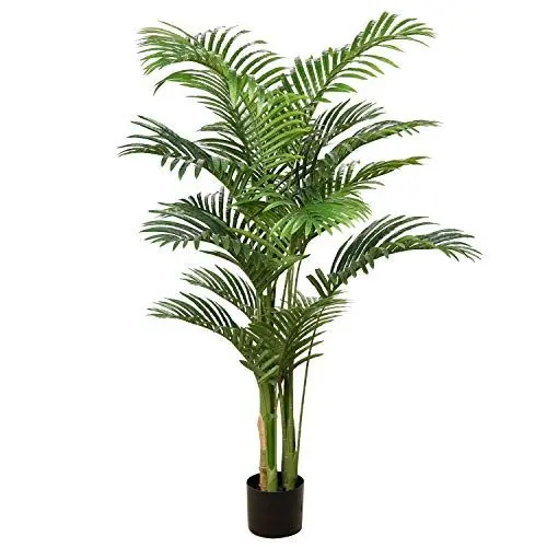 Produktbild: Kunstbaum Palme Kunstpflanze Tropische Kunstpalme Künstliche Pflanzen Groß Zimmerpflanzen Deko für Wohnzimmer Büro Schlafzimmer Haus, 140CM