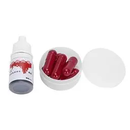 Produktbild: Falsche Blutkapseln, Halloween Spaß Witz Horror Scary Streich Spielzeugkapseln Falsche Blutpillen Vampir, Halloween Make-up Blut Kostüm Cosplay Prop Party Trick Supplies