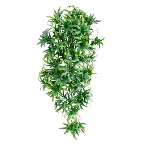 Produktbild: Kunstpflanze Bambus/Cannabis/Weinrebe 30-60 cm - Hängepflanze für Terrarien - Terrarium Plants (Cannabis/Hanf, medium)