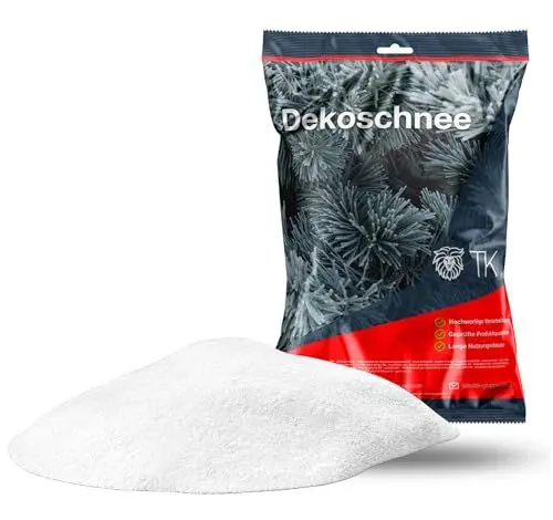 Produktbild: Kunstschnee täuschend echt & weich - fluffiger Schnee - glitzernder Streuschnee Dekoschnee als Deko Dekoration an Weihnachten