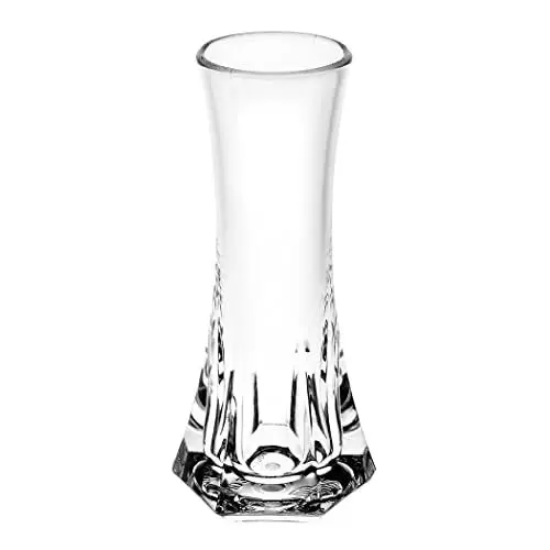 Produktbild: Kunststoff-Blumenvase, transparente Kunststoff-Blumenvase, kreative Dekoration, Zuhause, Büro, Tisch, Kristall-Vase (D 7 x 15,1 cm)