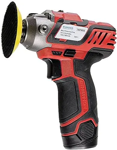 Produktbild: KUNZER 7APM08 Akku Poliermaschine - 75mm Teller - 12V 2800-8000 U/min - Set inkl. Koffer, Teller, Polier-, Schleifpad