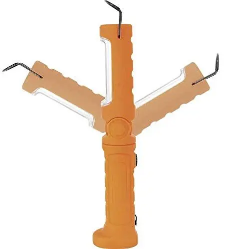 Produktbild: KUNZER PL-023.2 ORANGE Arbeitslampe – COB-Technik Werkstatt-Taschen-Leuchte mit 300lm Lichtstärke und 10h Leuchtdauer