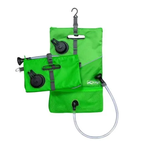 Produktbild: Kurgo Hunde-Dusche für unterwegs, Tragbarer Wassertank mit Duschkopf, Zum Waschen von schlammigen Pfoten, 6 L Kapazität, Grün