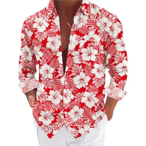 Produktbild: Kurzarmhemd Herren Casual Hemd Herren Slim Fit Herren Hemd 70Er Jahre Reguläre Hemd Männer Elegant Langarmshirt Dünn t Shirt Herren schwarz Herren Marken t-Shirt Sale Langarm Tshirt