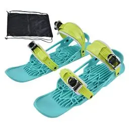 Produktbild: Kurze Ski-Skates, Mini-Snowskate-Snowboard, Tragbarer, Verstellbarer Schneeski mit Schneeschuhtaschen für Erwachsene, Teenager, Frauen, Männer, Snowblades Skiboards für Outdoor-Skisport