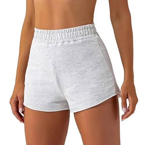 Produktbild: Kurze Tops Damen Bauchfrei Spitze Damen Fitness Yoga Shorts Hohe Taille Damen Tanz Volleyball Hip Lifting Shorts Kurze Schlafhose Mädchen (Grey, XL)