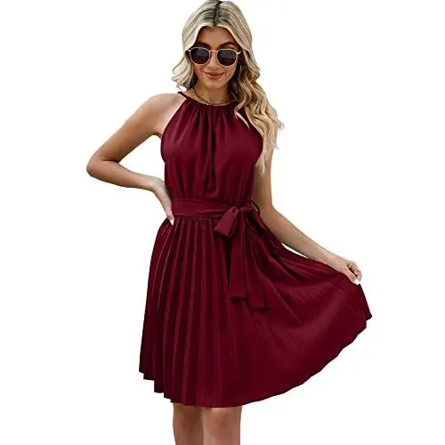 Produktbild: Kurzen Rock mit Krawatte und Plissee-Kleid Home Kleidung Casual