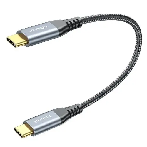 Produktbild: 30cm/0,3m, Kurzes USB C zu USB C Kabel, 10 Gbps Datenübertragung, USB 3.2 Kabel mit 100 W Ladeunterstützung und 4K Videoausgabe, kompatibel mit iPhone 16/15, MacBook Pro, Galaxy S23, Samsung T7