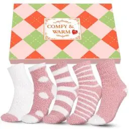 Produktbild: Kuschelsocken Damen Weihnachtsgeschenke für Frauen Geschenke: Dicke Flauschige Socken Wintersocken Thermosocken Warme Socken Damen, Wichtelgeschenk Nikolaus Geschenke Frauen Freundin Weihnachten