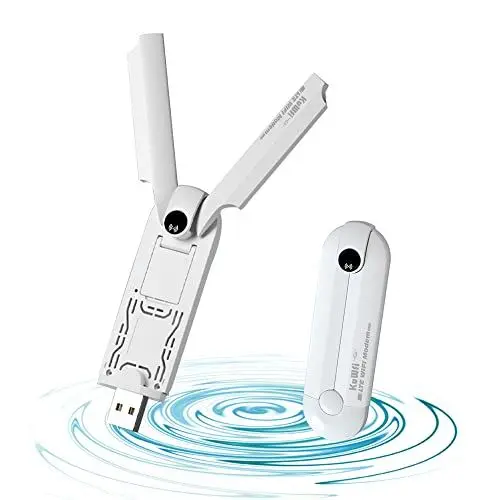 Produktbild: KuWFi CAT4-4G entsperrtes WLAN-USB-Modem, 150 Mbit/s 4G LTE Router mit SIM-Kartensteckplatz, kostengünstiges Reise-WLAN, 2 Externe Antenne, Unterstützt 10 Benutzer, Weiß