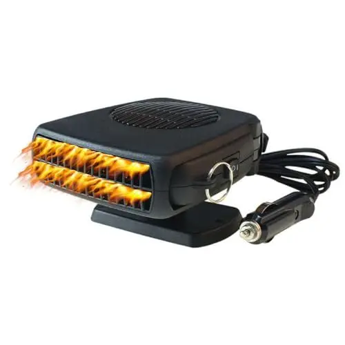 Produktbild: KUWUNG 12v Standheizung Auto, Tragbare Auto Heizung mit kühlung und heizung, 150W Autoheizung, Ventilator kfz Heizlüfter Akku mit Zigarettenanzünder Defogger, Scheibenheizung für LKW Camping Heizung