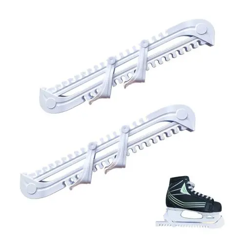 Produktbild: KUWUNG 1 Paar Kufenschoner Schlittschuhe, kufenschoner für eishockeyschlittschuhe, Kufenschoner Universal-Klingenschutz Schlittschuhschützer für Eishockey, Eiskunstlauf, Verstellbarer Schutz