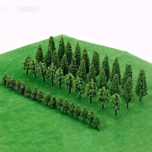 Produktbild: KUWUNG 50 Stück Modell Bäume Miniatur, Modellbau Bäume, Bäume Eisenbahn Landschaft Diorama Baum Architektur Bäume, Mischwald für DIY Landschaft, Mini Landschaft Landschaftsgestaltung
