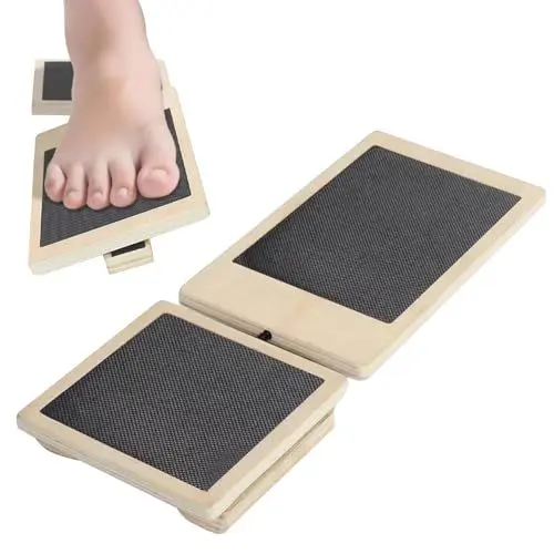 Produktbild: KUWUNG Einbeiniges Balance Board, Blackboard Fußtrainer, Balance Pad Fußstärkungstrainer, Erwachsene Kinder Rutschfestes Wackelbrett für Knöcheldehnung, Haltungskorrektur