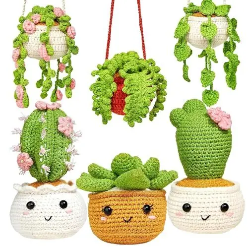Produktbild: KUWUNG Häkelset für Anfänger, 6 Teilige Crochet Set, Häkeln für Anfänger mit Anleitung, Häkel-Starterset Fleshiness, DIY Set mit Häkelnadeln, Garn, Füllung, Handnähnadel, Stichmarkern, Anleitung