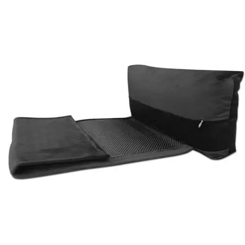 Produktbild: KUWUNG Kopfstütze Ergonomisches Kissen, Nackenkissen für Sessel mit Aufbewahrungstasche, Flexibles Lesekissen Reisekissen für Nacken- und Schulterschmerzen, Stützkissen für Kopf, Nacken und Schultern