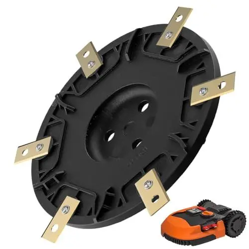 Produktbild: KUWUNG Messerscheibe Für Worx 6 Fach / 6 6 Klingen Messerteller, Mähteller Messer Scheibe Messerscheibe Rasenroboter Drehscheibe Kompatible Mit M500 M700 Wr167E Wr141E Vision M600