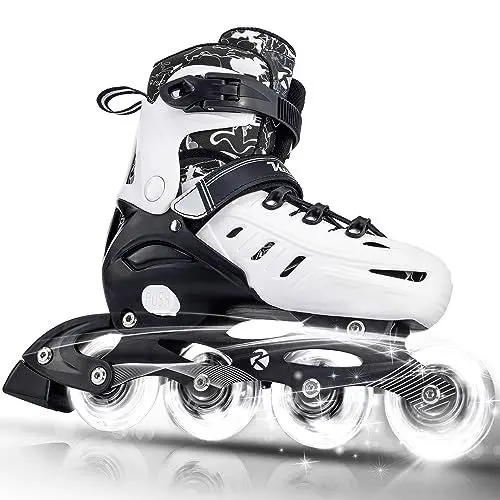 Produktbild: Kuxuan Skates Inline-Skates für Kinder Einstellbare Fun Illuminating Skates für Mädchen, Jungen, Frauen Outdoor-und Indoor-Anfänger