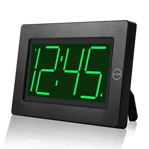 Produktbild: KWANWA Wecker, 8 Zoll Große Bildschirm, Wecker Digital Batteriebetrieben,Automatischer Dimmmodus,Große Wanduhr ohne Ticken, Tischuhr für Schlafzimmer, Büro, Wohnzimmer, ältere Menschen,12 Std.-Modus