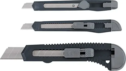 Produktbild: KWB Cuttermesser-Set 9 + 18 mm 25995 (3-teilig, Feststellfunktion, für Abbrechklingen)