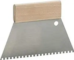 Produktbild: KWB Zahnspachtel, 180mm, 4mm gezahnt, holzgriff, zahnkelle, spachtel, trapezspachtel