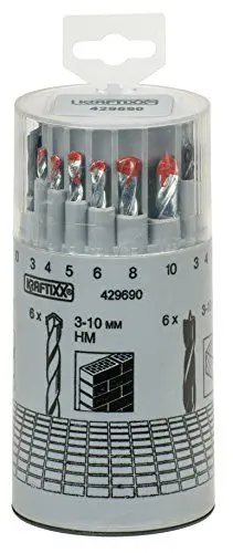 Produktbild: kwb 18-teiliger KRAFTIXX Metall-Bohrer-Set Ø 3, 4, 5, 6, 8, 10 für Holz, Stein und Metall,
