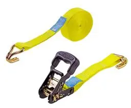 Produktbild: kwb 2x Zurrgurte 6 m x 35 mm, aus strapazierfähigem Polyesterband, mit Komfortentriegelung und Prüfschild, kunststoffummantelter Spannratsche, mit 2 Haken, TÜV / GS geprüft