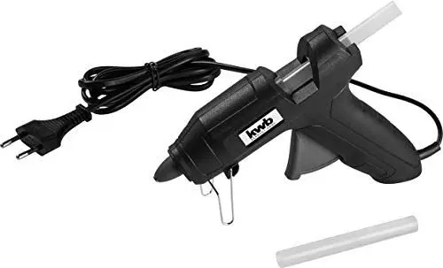 Produktbild: kwb 989490 Heißklebe-Pistole 11 mm inkl. Klebestiften, Klebe-Pistole zum Bastel, Büro etc, 20 Watt, Aufheiz-Zeit 3-5 Min., max. 195° C, TÜV/GS Geprüft