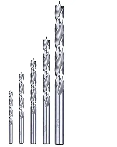 Produktbild: kwb AKKU-TOP FCE Holzspiralbohrer-Satz – 5-teiliges Bohrer-Set inkl. HSS-M2 Hartholz-Bohrer - Ø 3mm, 4mm, 5mm, 6mm und 8mm