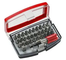 Produktbild: kwb Bit-Set Bitbox mit Bithalter - 32-teilig inkl. Stecknuss-Adapter - Hochwertiger Chrom-Vanadium-Stahl - Für gängige Akkuschrauber