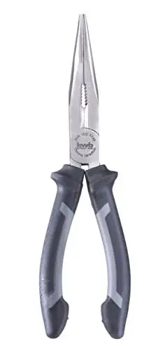 Produktbild: kwb Flachrund-Zange/Flach-Zange 200 mm 382310, nach DIN ISO 5745, gerade Form, Schneidkanten gehärtet, CV-Stahl