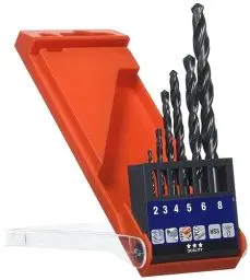 Produktbild: kwb HSS Metallbohrer-Set – Spiralbohrer-Satz für Metall, 6-teilige Werkzeug-Box, Bohrmaschinenbohrer