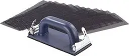 Produktbild: kwb Handschleifer-Set – 11-tlg. inkl. Schleifklotz mit Klemmvorichtung und Schleifgitter 93 mm x 230 mm (10 Stk.)