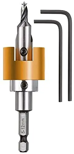 Produktbild: kwb Hartholzbohrer Ø 6 mm aus HSS-M2 mit Senker, verstellbarem Tiefenstopp und 1/4
