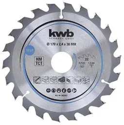 Produktbild: kwb Kreissägeblatt 170 x 30 mm, schneller Schnitt, Sägeblatt geeignet für Weich- und Hartholz, Tischlerplatten und Spanplatten