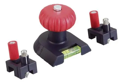 Produktbild: kwb LINE MASTER Handgriff-Satz mit Bohrpunkt-Markierer – Wasserwaage mit Libelle und Zentrierspitzen