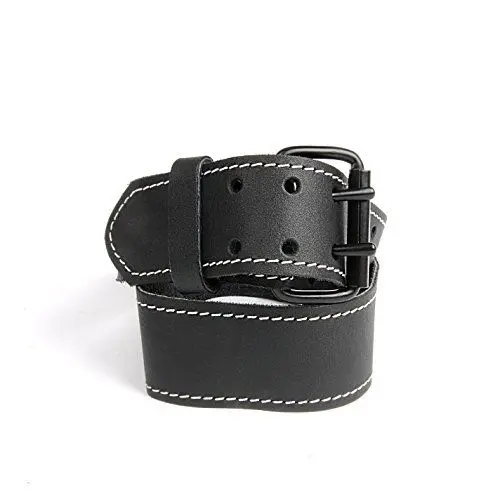 Produktbild: kwb Leder-Gürtel aus robustem Rinds-Leder mit Doppelsteg-Schnalle - Ideal für Werkzeug-Taschen, Jeans und mehr - Schwarz, 105 cm
