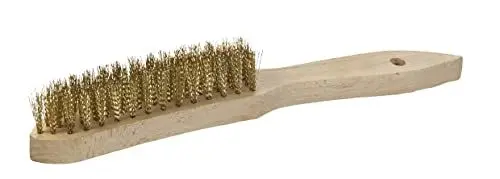 Produktbild: kwb Messing-Drahtbürste mit Holzgriff - Hochwertige Bürste für schonende Reinigung - Länge 275 mm